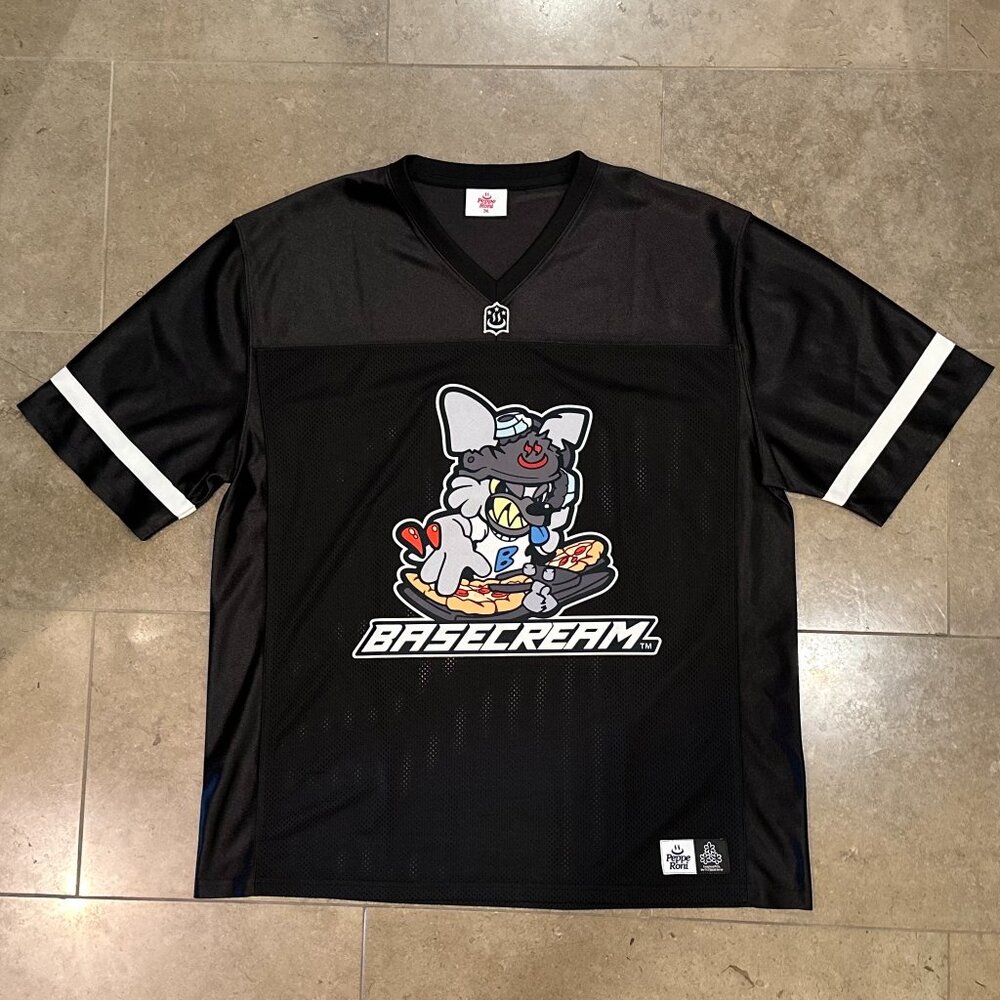 (NWOT) BASE CREAM x PPRN ‘KUKA’ Korea Unisex Football Jersey (Black) - Picture 11 of 16